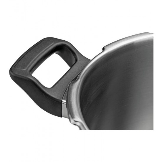 Panela De Pressão 4,5 Litros Tramontina Brava De Aço Inox Fundo Triplo
